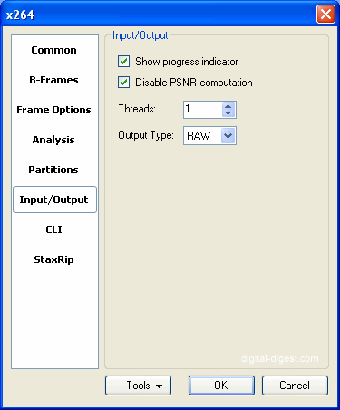 x264 Options: Input/Output x264 Options: Input/Output